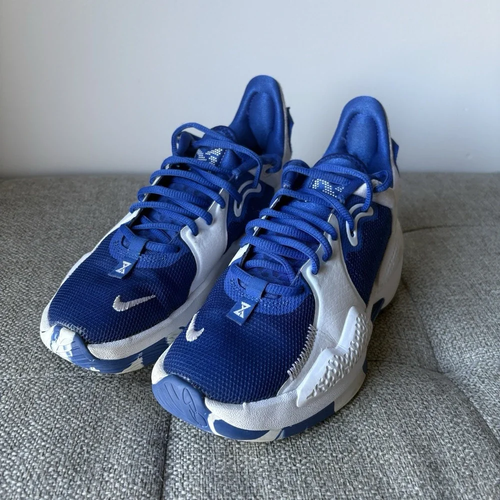 Nike Paul George PG 5 TB Royal Blue White Basketball Shoes Sneakers Sz 4.5 Youth